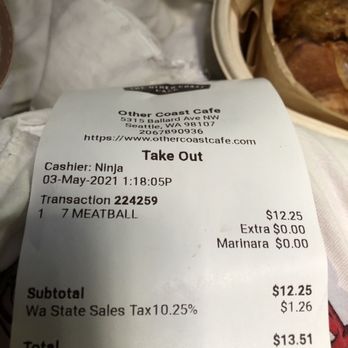 Other Coast Cafe - Ballard - I was taken advantage of. I was asked if I wanted to tip and said ten percentage and they gave themself a hundred percent tip. - Sandwiches Near Me - Seattle, Washington Other Coast Cafe - Ballard - I was taken advantage of. I was asked if I wanted to tip and said ten percentage and they gave themself a hundred percent tip. - Sandwiches Near Me - Seattle, Washington