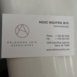 Oklahoma Skin Associates - Biz card