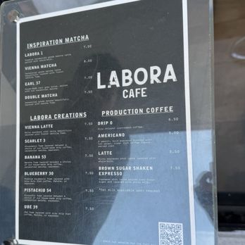 Labora - Menu - Coffee & Tea Near Me - San Diego, California