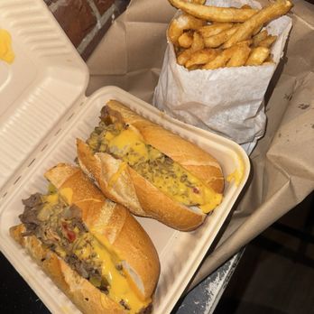 Tat's Delicatessen - Beef Cheesesteak Fresh Cut Fries with old bay - Delis Near Me - Seattle, Washington