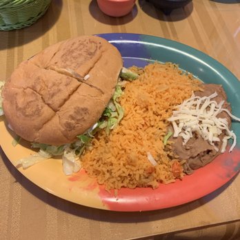 Mely's Mexican Cuisine - Streak torta, rice, beans. - Mexican Near Me - Tinley Park, Illinois Mely's Mexican Cuisine - Streak torta, rice, beans. - Mexican Near Me - Tinley Park, Illinois