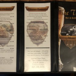 The Tap - Menu, back side
