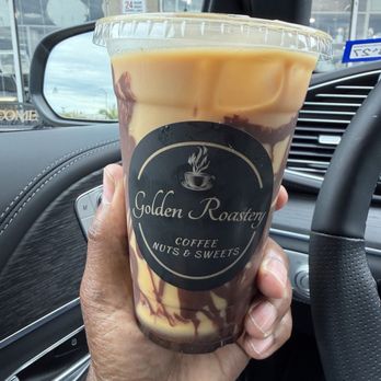 Golden Roastery - Iced Mocha Latte - Coffee Roasteries Near Me - Houston, Texas