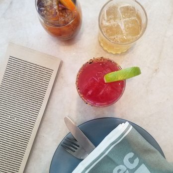 Avec River North - Amari spritz, giuliano punch, and ibisco d'amorita. Great cocktails - Mediterranean Near Me - Chicago, Illinois