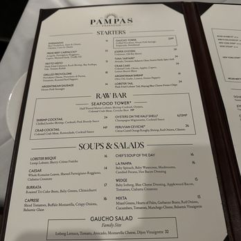 Pampas Steakhouse - First page of menu - Steakhouses Near Me - Alpharetta, Georgia Pampas Steakhouse - First page of menu - Steakhouses Near Me - Alpharetta, Georgia