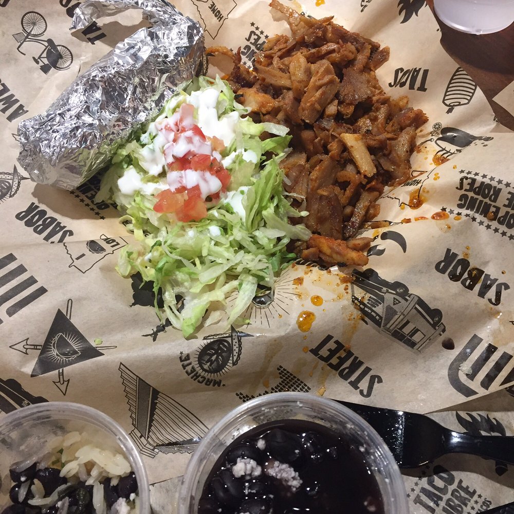 Taco Libre - Pastor plate. Comes with three tortillas, black beans, and rice. - Mexican Near Me - Minneapolis, Minnesota