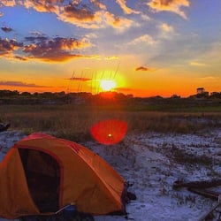 Kayak & overnight camping trip - beautiful sunset
