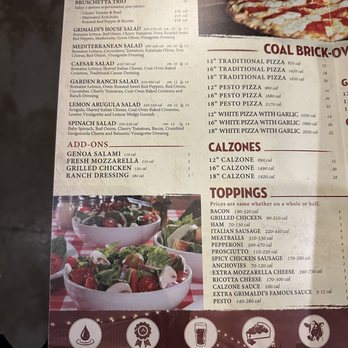 Grimaldi's Pizzeria - Menu - Pizza Near Me - Peoria, Arizona