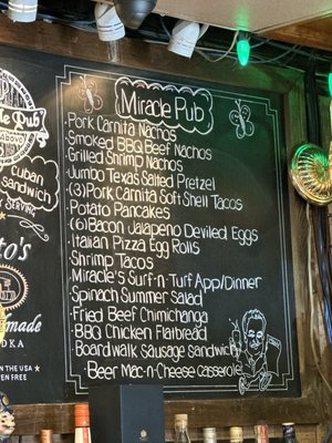 Menu photo 1 The Miracle Pub Toms River, NJ Menu photo 1 The Miracle Pub Toms River, NJ