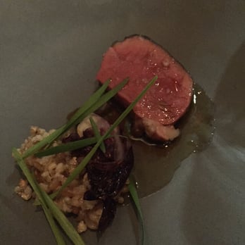 Commis - Charcoal grilled lamb saddle with grains. - New American Near Me - Oakland, California Commis - Charcoal grilled lamb saddle with grains. - New American Near Me - Oakland, California
