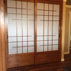 Meyers Woodworks - Custom shoji doors hiding the pantry.