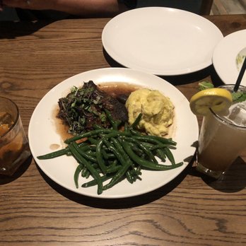 Moondance Grill - 8oz. Boneless Braised Short Ribs  Green beans and garlic mashed potatoes. - New American Near Me - Germantown, Tennessee