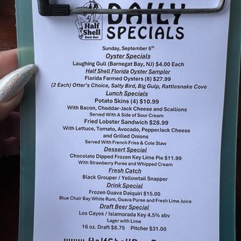 Half Shell Raw Bar - Specials - Seafood Near Me - Key West, Florida Half Shell Raw Bar - Specials - Seafood Near Me - Key West, Florida