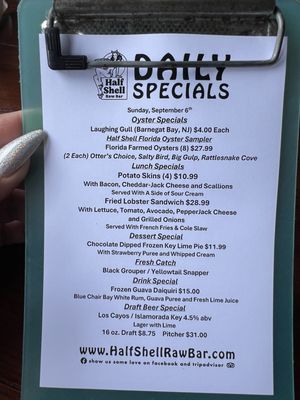 Menu photo 2 Half Shell Raw Bar Key West, FL Menu photo 2 Half Shell Raw Bar Key West, FL
