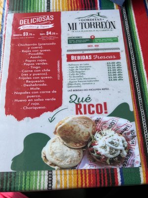 Menu photo 2 Gorditas Mi Torreon San Antonio, TX Menu photo 2 Gorditas Mi Torreon San Antonio, TX