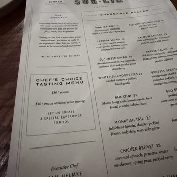 Sur Lie - New American Near Me - Portland, Maine