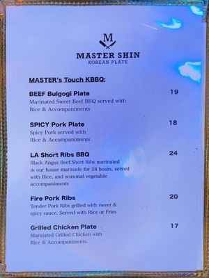 Menu photo 3 Master Shin San Jose, CA Menu photo 3 Master Shin San Jose, CA