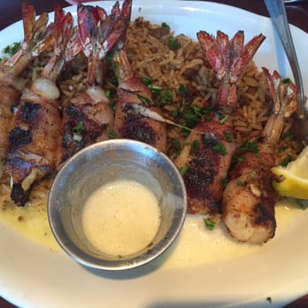 Pappadeaux Seafood Kitchen - Bacon wrapped shrimp with dirty rice so good - Cajun/Creole Near Me - Springdale, Ohio