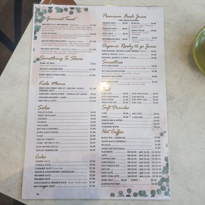Menu photo 1 Quality Coffee Nundah, QLD