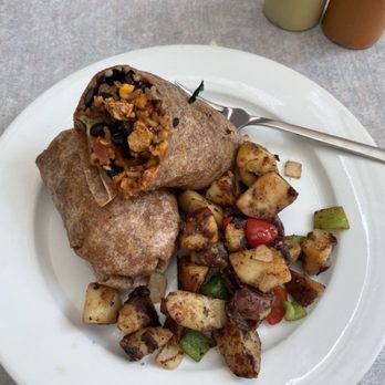 Cafe Vida - Spicy Chicken Burrito with potatoes - Juice Bars & Smoothies Near Me - San Antonio, Texas Cafe Vida - Spicy Chicken Burrito with potatoes - Juice Bars & Smoothies Near Me - San Antonio, Texas