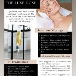 The Luxe Dose - Health & Wellness Offerings