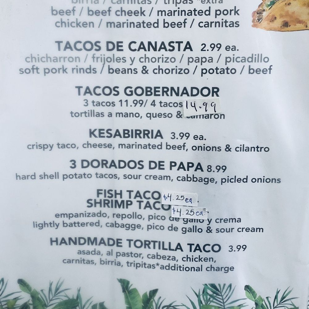 El Bukanas - Taco menu - Mexican Near Me - Hacienda Heights, California