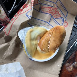 Soft pretzel twist and cheese - forgot to get a picture it was so good! Soft pretzel twist and cheese - forgot to get a picture it was so good!