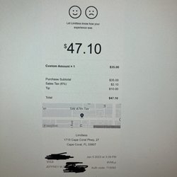Limitless Barbershop - Receipt to show the correct address on Cape Coral Parkway.