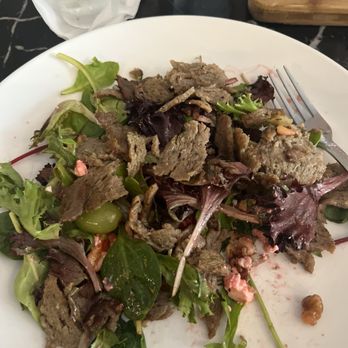 Cuisine 76 and Bar - House salad with Gyro. - Mediterranean Near Me - Jacksonville, Florida