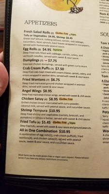 Menu photo 8 Full Moon Thai Portland, OR