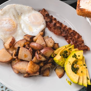 Over Easy - Eggs with potato, bacon, and avocado - Breakfast & Brunch Near Me - Medford, Oregon Over Easy - Eggs with potato, bacon, and avocado - Breakfast & Brunch Near Me - Medford, Oregon