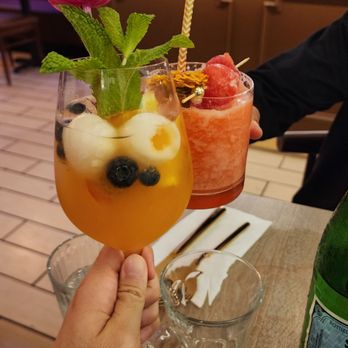 Khaosan - Lychee Sangria, Watermelon slush cocktail - Thai Near Me - Brooklyn, New York