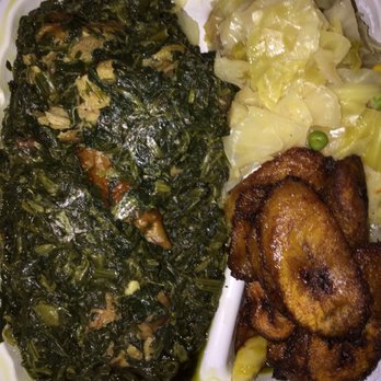 Monas Cuisine - Spinach Plantains Cabbage - Caribbean Near Me - Staten Island, New York Monas Cuisine - Spinach Plantains Cabbage - Caribbean Near Me - Staten Island, New York