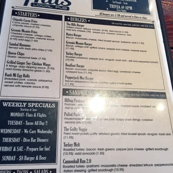 The Hills Pub - Menu - Pubs Near Me - La Mesa, California The Hills Pub - Menu - Pubs Near Me - La Mesa, California
