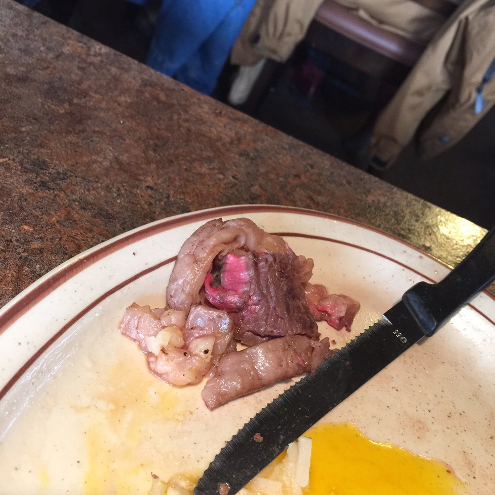 Vern's Place - The remains of my rare and very fatty steak - Breakfast & Brunch Near Me - Laporte, Colorado Vern's Place - The remains of my rare and very fatty steak - Breakfast & Brunch Near Me - Laporte, Colorado