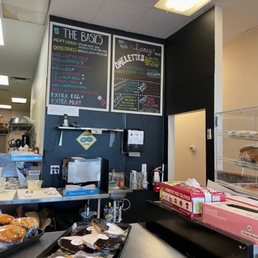 Part of the posted menu.  Notice the cookies in the foreground. They were huge!
