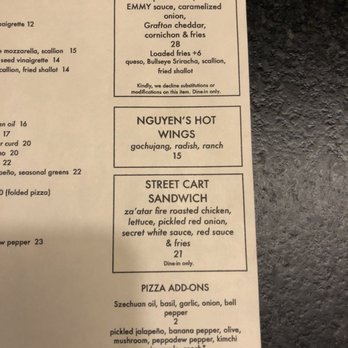 Emily - Menu - American Near Me - Brooklyn, New York Emily - Menu - American Near Me - Brooklyn, New York