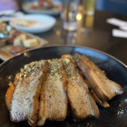 Spirits & Tales - Pork belly over organic carrots