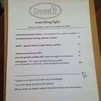 Dovetail on Overend - Page 2 of 6 of the Menu. - Restaurants Near Me - Norman Park, QLD
