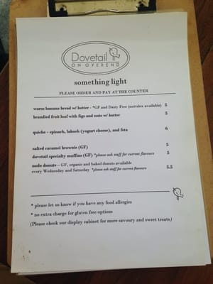 Menu photo 5 Dovetail on Overend Norman Park, QLD