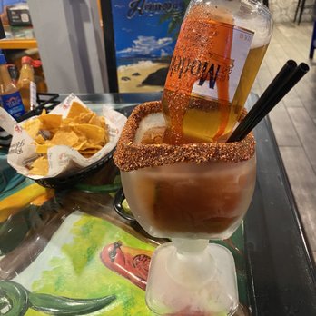 Mariscos Playa Hermosa - Ice cold Michelada with Modelo Especial - Mexican Near Me - Phoenix, Arizona Mariscos Playa Hermosa - Ice cold Michelada with Modelo Especial - Mexican Near Me - Phoenix, Arizona