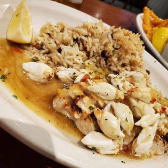 Coconuts - Swordfish and crab with side of rice - Seafood Near Me - Fort Lauderdale, Florida