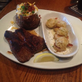 Outback Steakhouse - Steak and shrimp topped with crab - Steakhouses Near Me - Irving, Texas Outback Steakhouse - Steak and shrimp topped with crab - Steakhouses Near Me - Irving, Texas