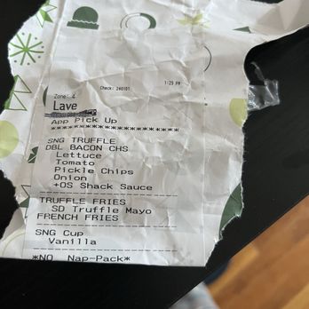 Shake Shack West Loop - Receipt - Burgers Near Me - Chicago, Illinois