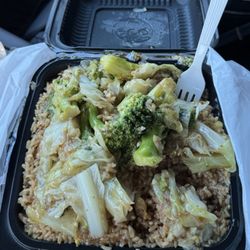 Sakura Express Oxon Hill - Veggie Hibachi with fried rice.