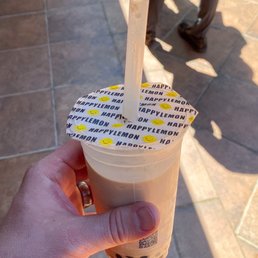 Boba Milk Tea with Puff Cream