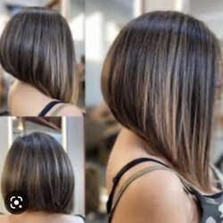 This is the photo of the cut that I wanted, which I showed twice to the stylist Silvana,