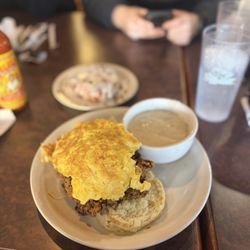 The Big Biscuit - Cowboy Benedict, gravy on side
