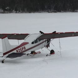 Helm's Aero Service - Their plane on a frozen Long Lake