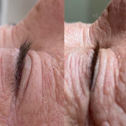 Lash lift before & after